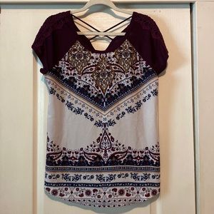 Maurices Short Sleeve Blouse